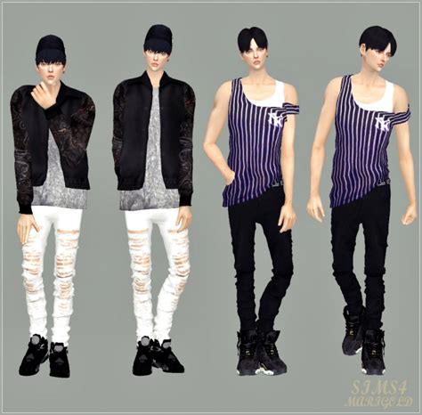 Male Blackandwhite Jeans The Sims 4 Catalog