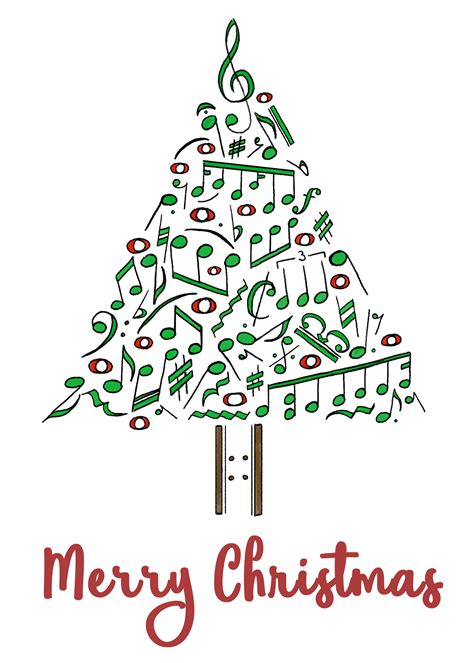 Musical Notes Christmas Tree Card By Goldenyakstudio On Newgrounds