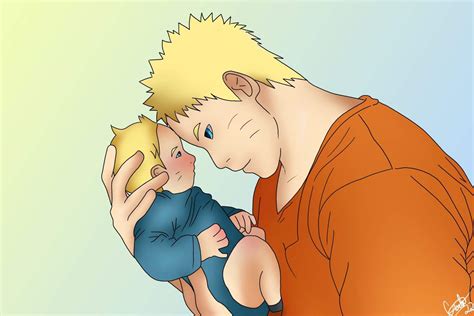 Naruto And Baby Boruto Art Naruto Amino