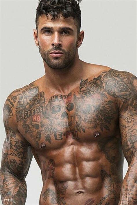 Chest Hot Tattoos Tattoos For Guys Tatoos Torso Tattoos Fantasy Eyes Muscles Tatted Men