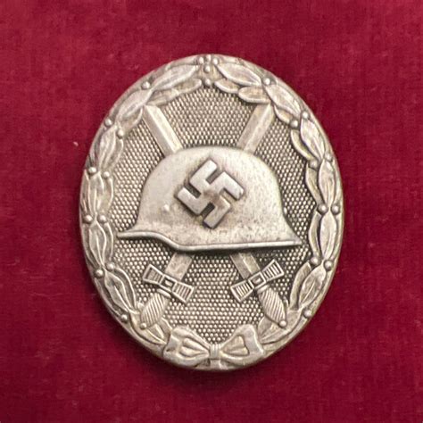 Nazi Germany Wound Badge Silver Grade Marked No65 A Good Example