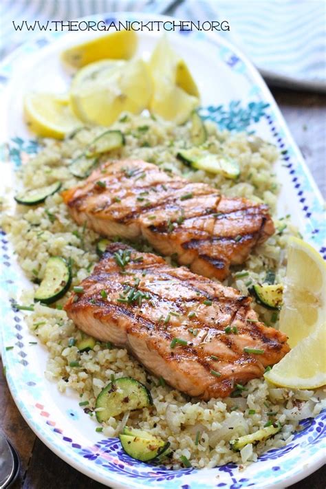 Grilled Salmon With Cauliflower Rice And How To Get Those Grill Marks