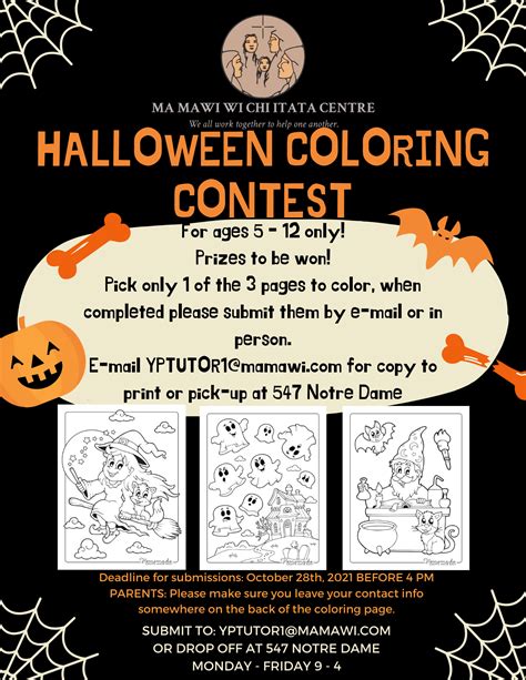 Halloween Colouring Contest Ma Mawi Wi Chi Itata Centre