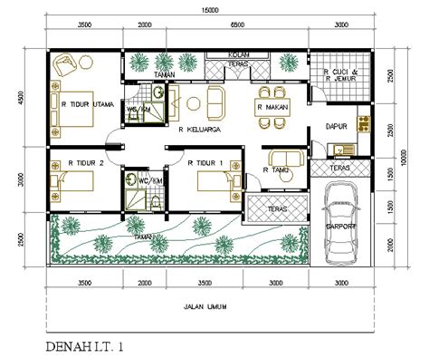 Gambar pondasi detail c adalah pondasi batu kali yang terletak didalam bangunan diantara pondasi tapak atau pondasi cakar ayam. Contoh Denah Rumah Minimalis Type 80 ~ Gambar Rumah Idaman