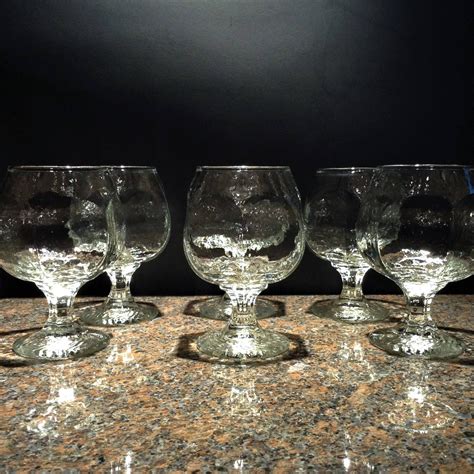 Brandy Snifter Set Of 6 Libbey Chivalry Brandy Glass Goblets Etsy Vintage Glassware Vintage