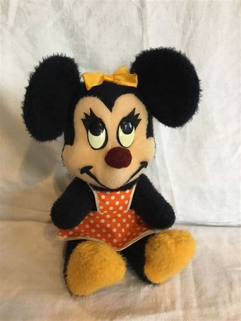 Vintage 1960 039 S Plush Stuffed Minnie Mouse Doll Toy Walt Disney
