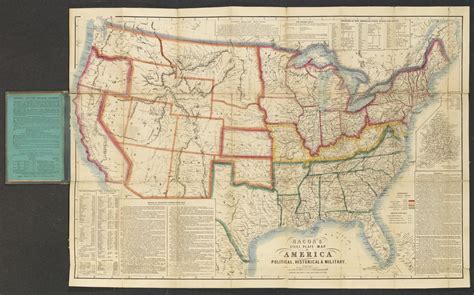 Rare British Map Of The American Civil War Rare