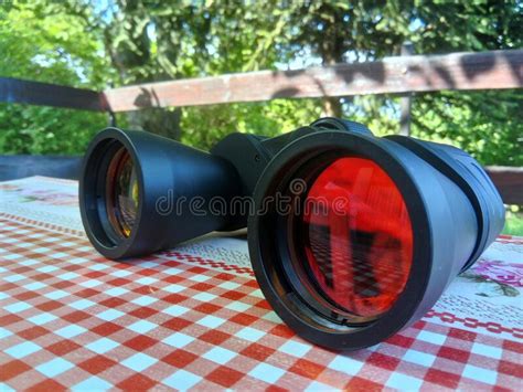 Binoculars On The Table Stock Image Image Of View Magnify 229276061