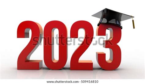 3d Illustration 2023 Text Graduation Hat 스톡 일러스트 509416810 Shutterstock
