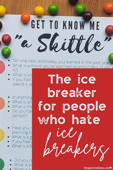 Use These Questions To Break The Ice A Skittle An Easy Ice Breaker