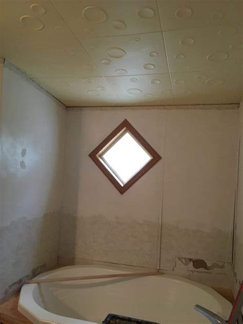 Polystyrene foam ceiling tiles are among the most popular finishing materials. Bathroom - DCT Gallery