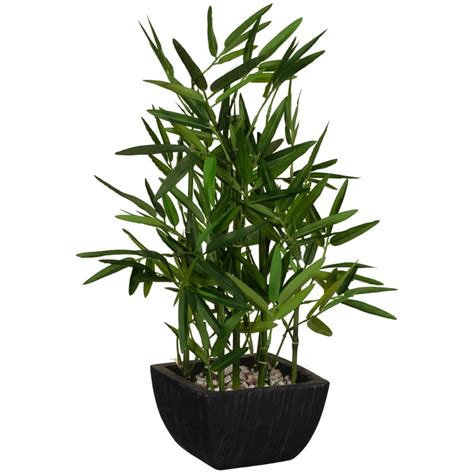 Artificial Bamboo Plant In Black Pot Home Artificial Plants Bandm