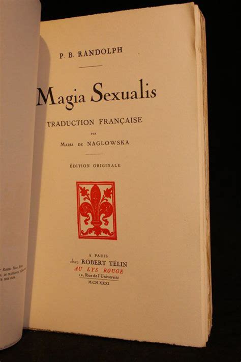 Randolph Magia Sexualis First Edition Edition