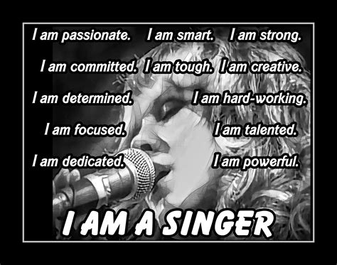 Inspirational Music 'I am a SINGER' Quote Poster, Motivational Quote ...