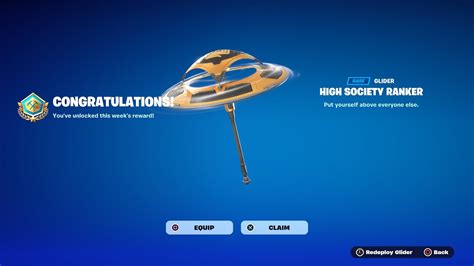 How To Get Ranked High Society Ranker Umbrella Glider In Fortnite