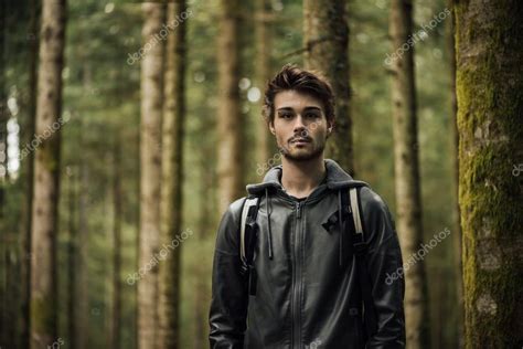 Young Man Exploring A Forest — Stock Photo © Stockasso 88021578