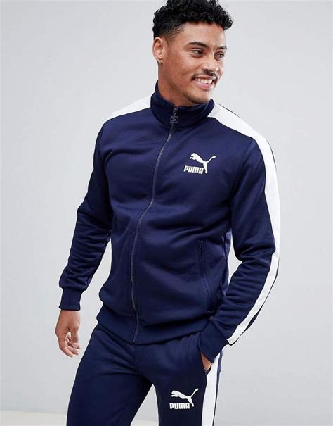Puma Archive T Track Jacket In Navy Sporty Outfits Men