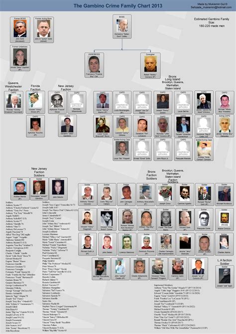 Cosa Nostra Mafia Families Gambaran