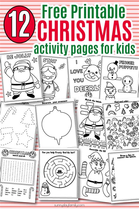 12 Free Printable Christmas Activity Pages for Kids ...