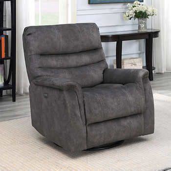 At costco fabric power glider recliner. Thomasville Felix Fabric Power Swivel Glider Recliner ...