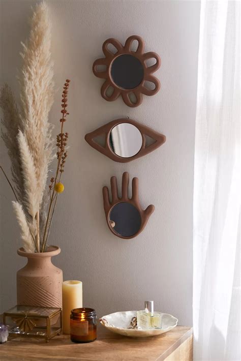 Clay Icon Wall Mirror Clay Wall Art Aesthetic Room Decor Diy Clay