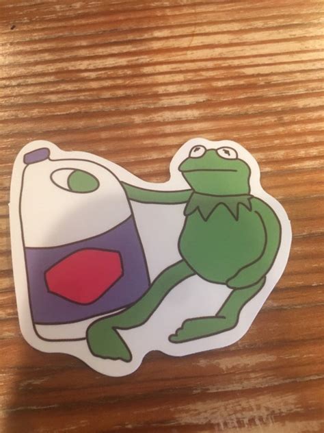 Kermit With Bleach Sticker Etsy