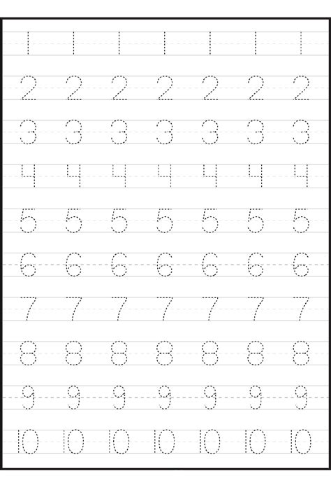 50 Best Ideas For Coloring Preschool Number Tracing Worksheets