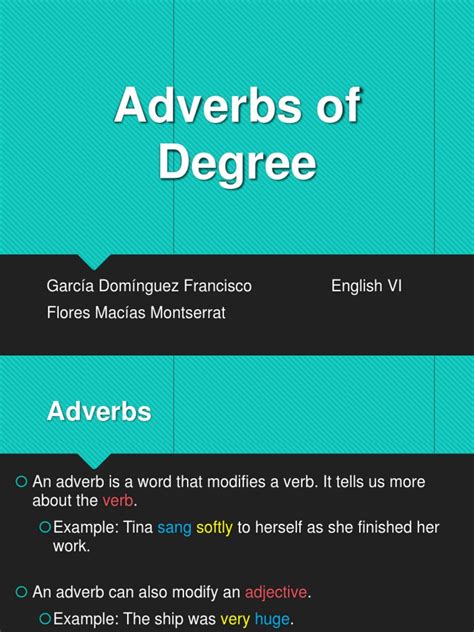 Adverbs are divided into eleven main kinds. Adverbs of Degree | Adverb | Semantics