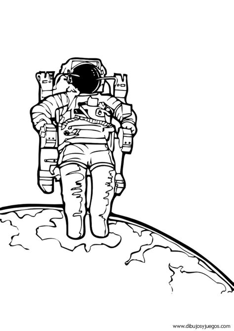 Dibujos De Astronautas 016 Dibujos Y Juegos Para Pintar Y Colorear