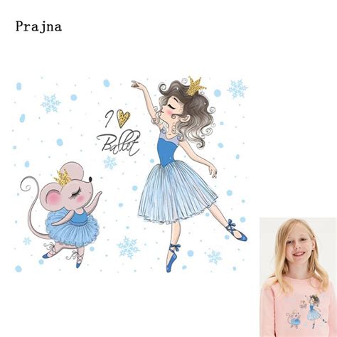 Prajna Cute Girl Stickers Printed Iron On Heat Transfer For Clothing