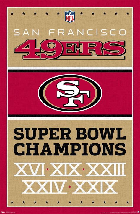 Nfl San Francisco 49ers Champions 13 Poster