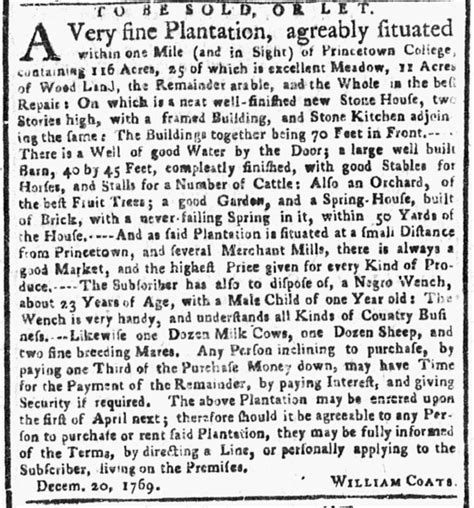 Slavery Advertisements Published January 15 1770 The Adverts 250 Project