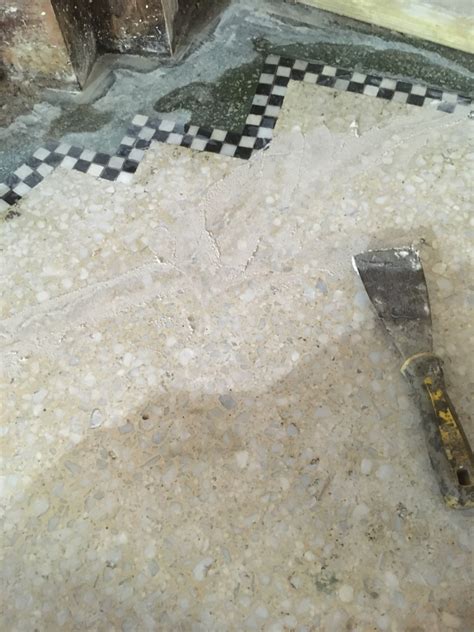 Polish terrazzo, terrazzo clean, restoring terrazzo, terrazzo care, terrazzo floor repair and restoration, miami, fort lauderdale, palm beach. Old Terrazzo Floor Fully Restored as Part of Renovation ...