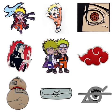 Anime Akatsuki Hard Enamel Lapel Pin Konoha Logo Sharingan Collecting