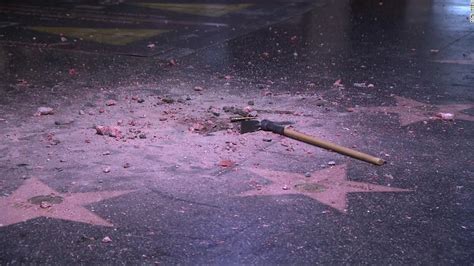 trump s hollywood walk of fame star smashed cnn video