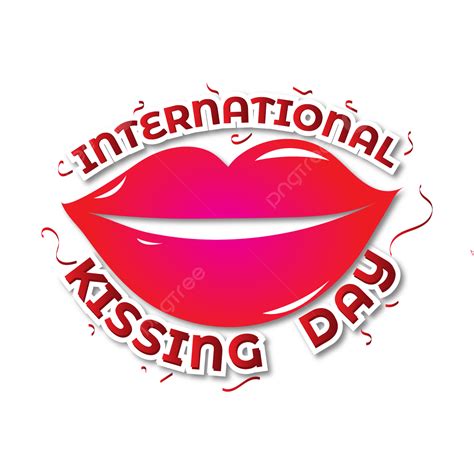 Lips Mouth Kiss Vector Art PNG Happy Kissing Day Design With Lips Happy Kiss Day Kiss Day