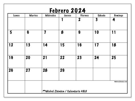 Calendario Febrero 2024 48 Michel Zbinden ES