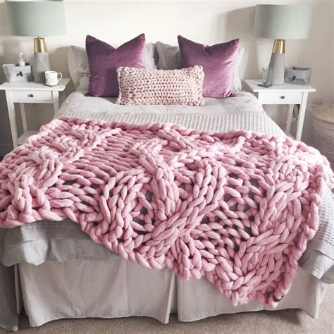 Giant Cable Knit Blanket By Lauren Aston Designs | notonthehighstreet.com