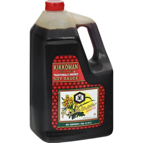 Kikkoman Red Label Traditionally Brewed Soy Sauce 1 Gal Jug Shop