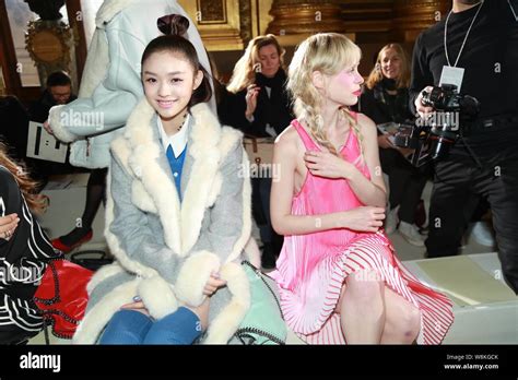 Chinese Actress Lin Yun Left And French Singer Petite Meller Attend