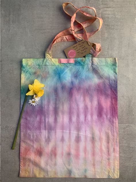 Hand Tie Dyed Tote Bag Made With Love And Care Etsy Hand Tie Dye