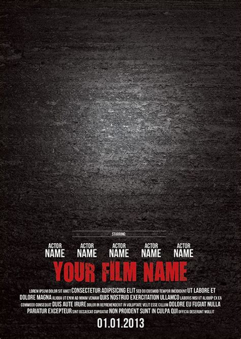 Blank Movie Poster Template