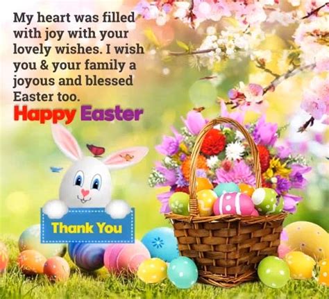 A Note Of Thanks On Easter Free Thank You Ecards Greeting Cards 123