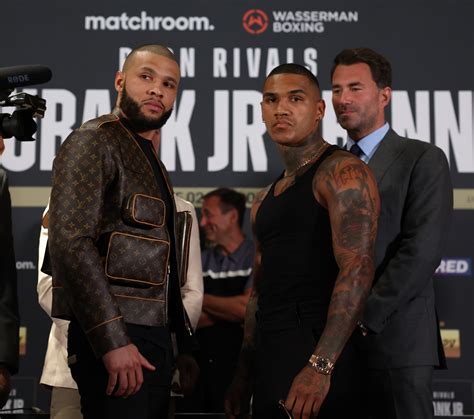 chris eubank jr and conor benn share first face off ahead of fight