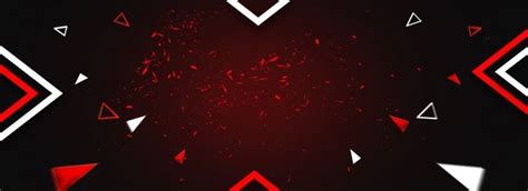 Geometric Rectangle Black Red Background Youtube Banner Design