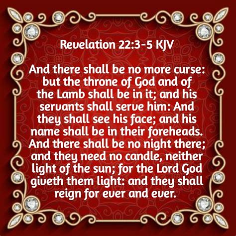 Revelation 223 5 Kjv Scripture Cards Kjv Bible Qoutes