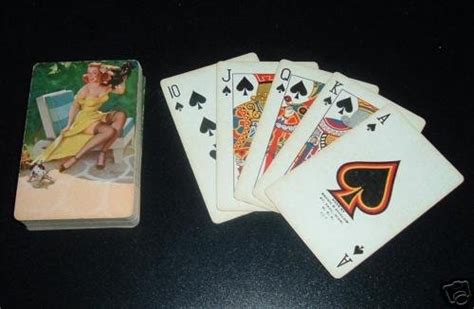 Pin Up Girl Playing Cards Vintage Gillette Elvgren Art 40974735
