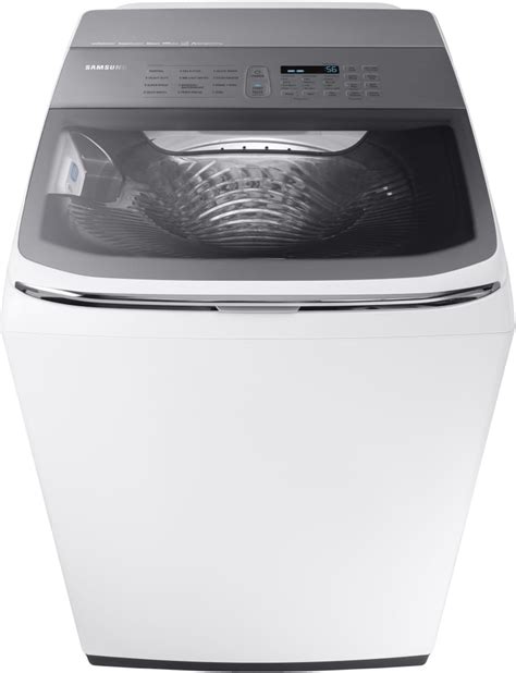 Discover the latest features and innovations available in the 27 inches x 38 3/4 inches, 4.5 cu. Samsung WA54M8750AW 27 Inch Top Load Smart Washer with ...