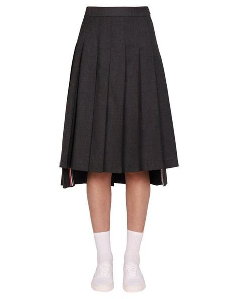 Thom Browne Pleated Skirt In Black Lyst