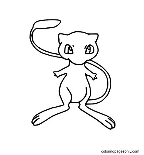 Free Mew Coloring Page Free Printable Coloring Pages